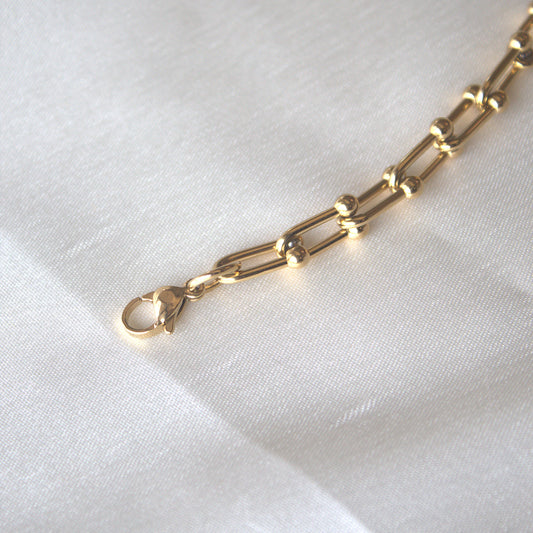 LINK CHAIN BRACELET 18K GOLD PLATED