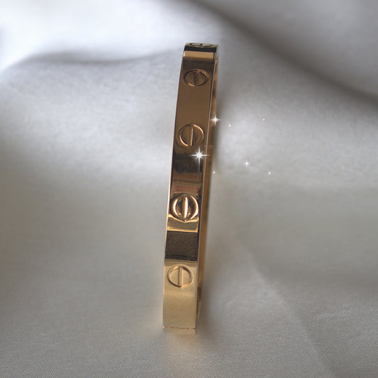 SCREW BRACELET 18K GOLD PLATED
