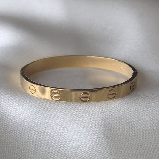 SCREW BRACELET 18K GOLD PLATED