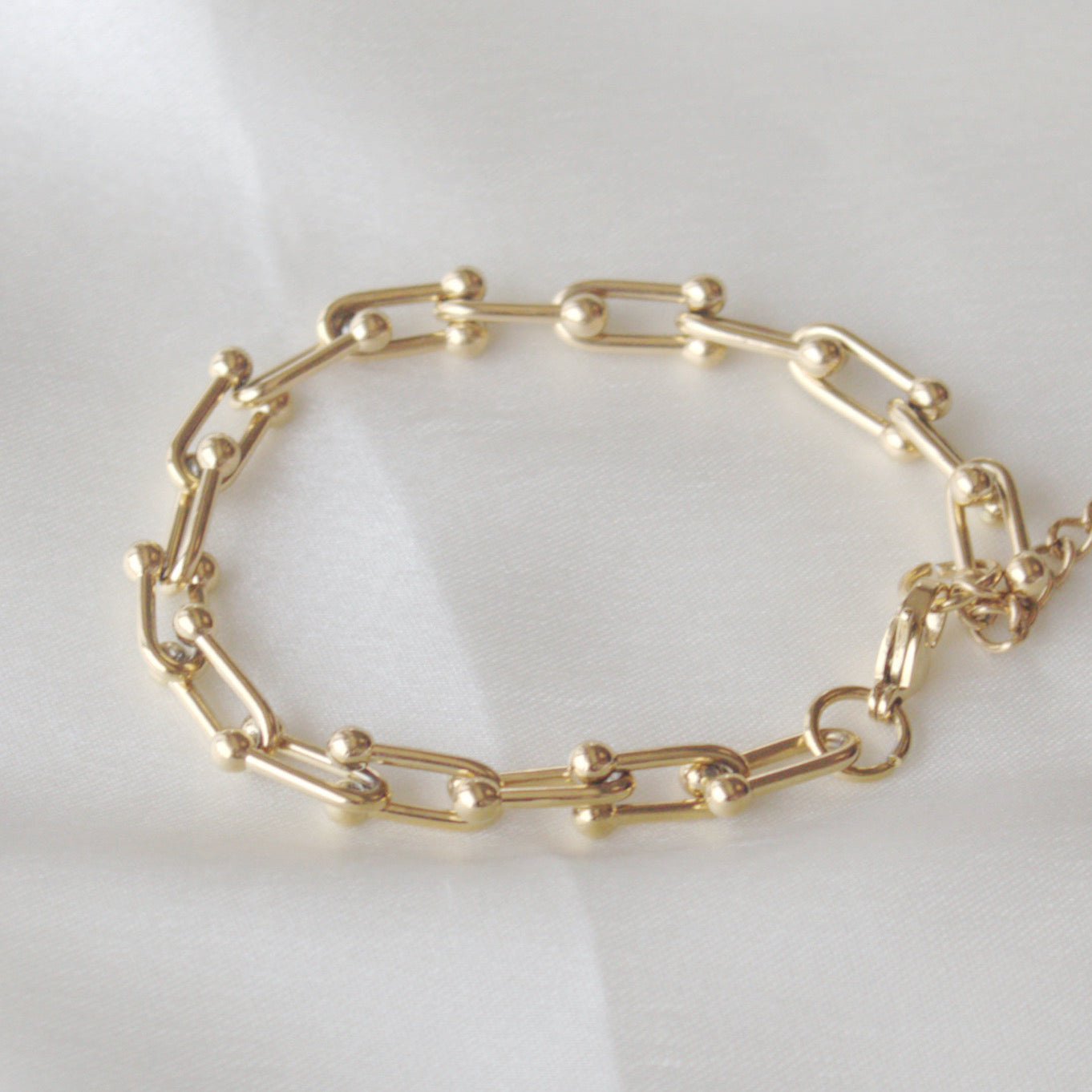 LINK CHAIN BRACELET 18K GOLD PLATED