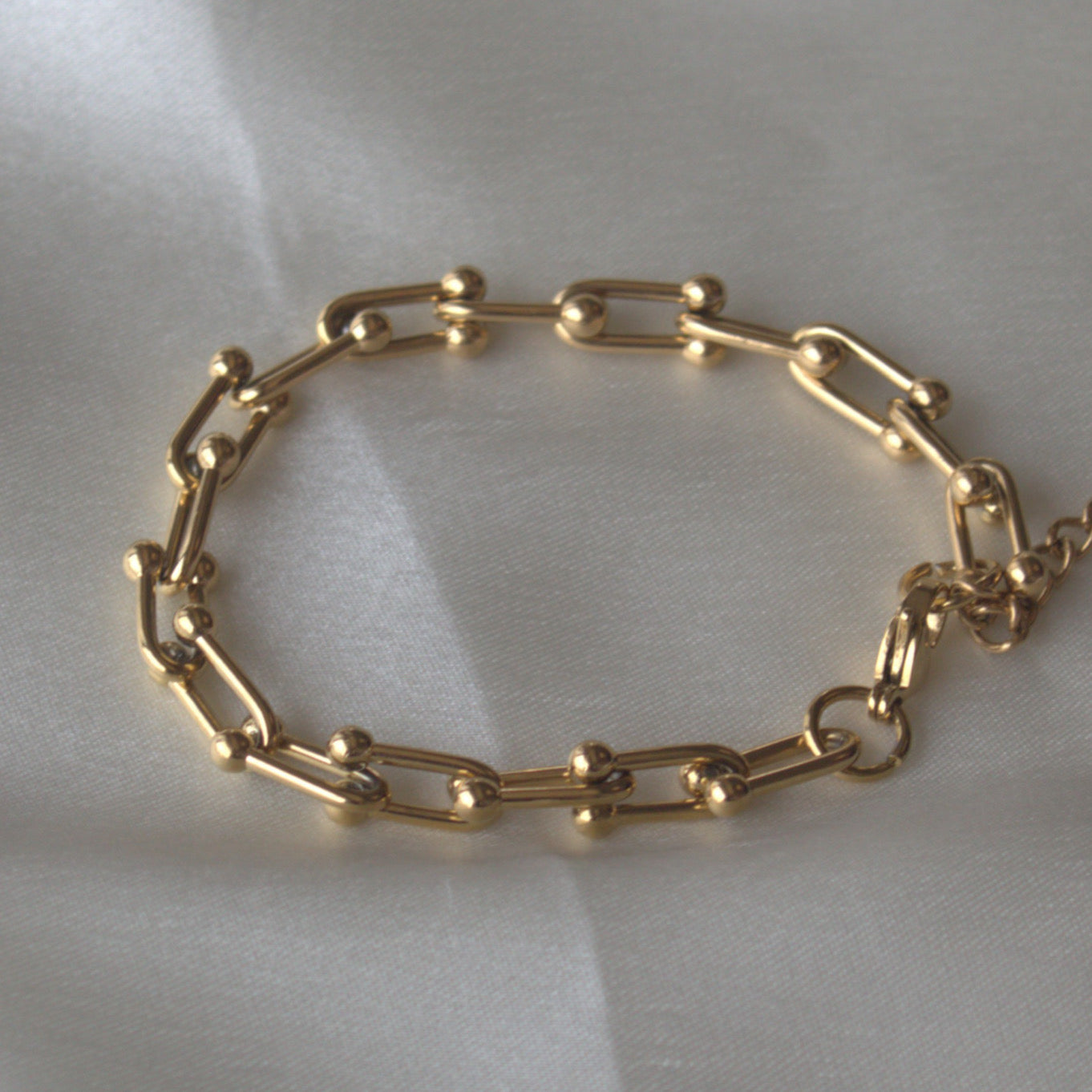 LINK CHAIN BRACELET 18K GOLD PLATED