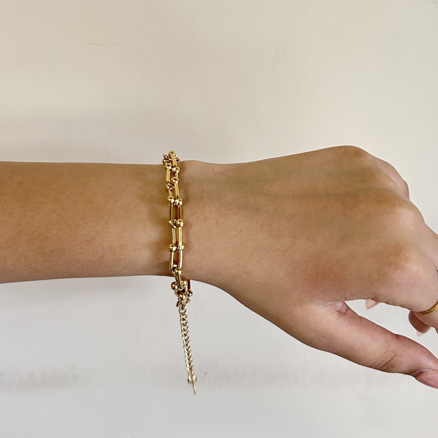LINK CHAIN BRACELET 18K GOLD PLATED